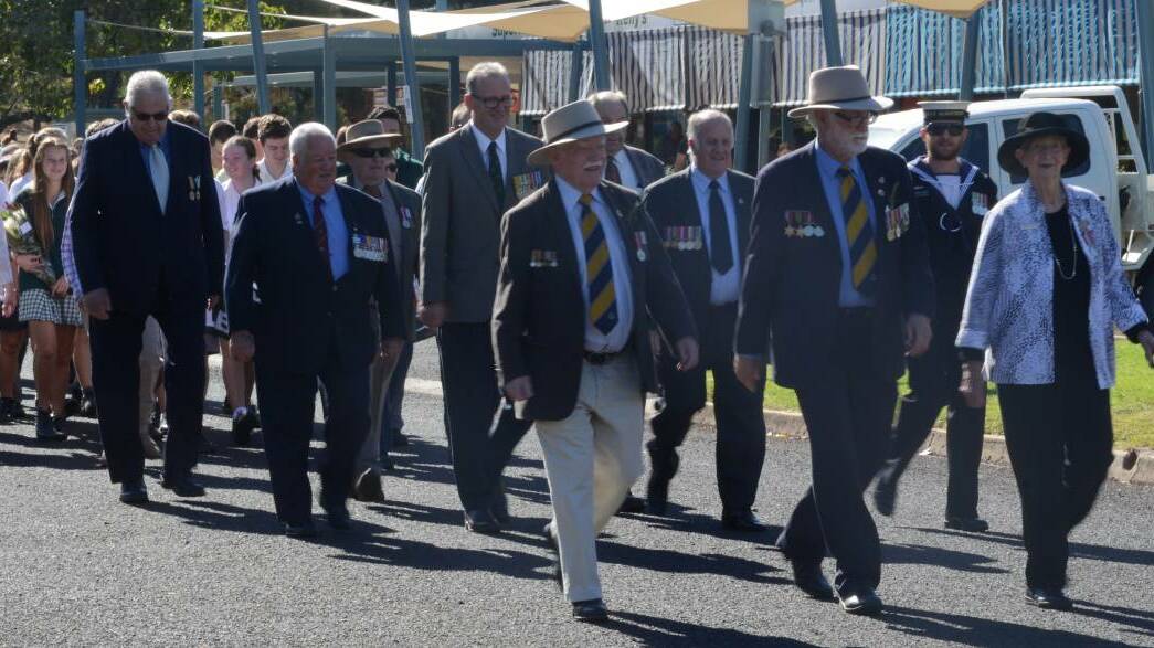 Anzac Day march and service in Coleambally. Pictures: Riley Krause