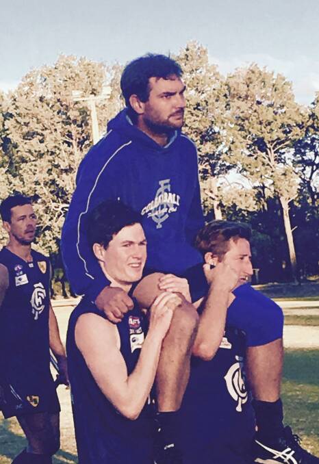 250: Milestone player Andrew McGown was chaired off the ground on Saturday against EWK, which was the veteran's 250th games for the club.