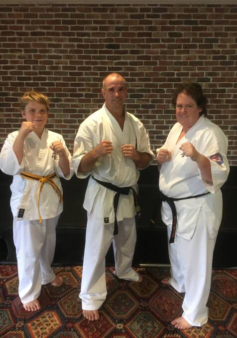 SEMINAR: Coly Karate enthusiasts Daniel Collier and Sempai Michelle Brain had a special opportunity at the Judd Reid Seminar with Shihan Judd Reid (centre) recently.
