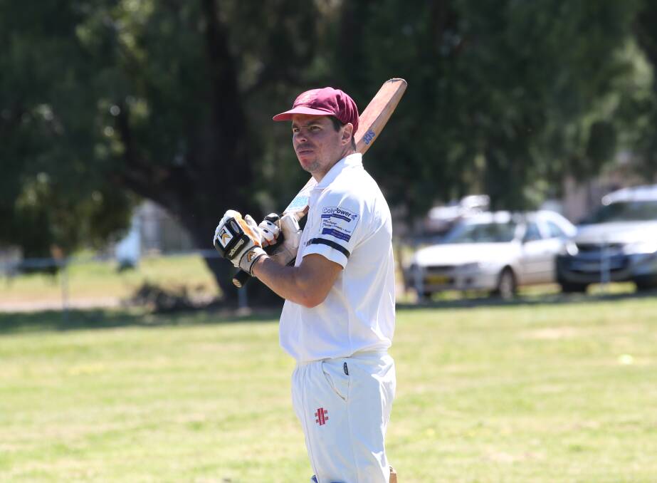 DETERMINED: A difficult day out for Simon Mackie as his side fell convincingly to Coro in their second grade match. PHOTO: ANTHONY STIPO