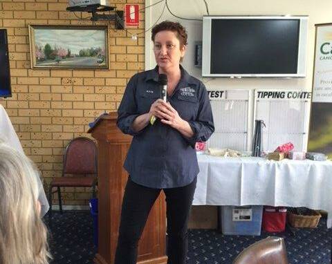 INFORMATIVE: Kate O'Callaghan from Southern Cotton was guest speaker at a recent Coleambally Can Assist Morning Tea fundraiser. Picture: Supplied