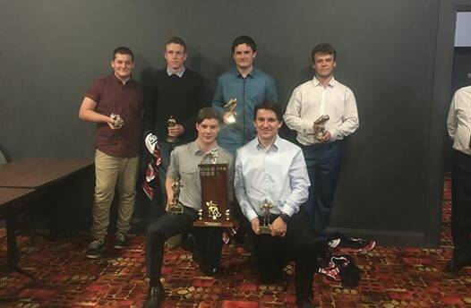 The DPC Roosters under 16's presentation night award winners.
