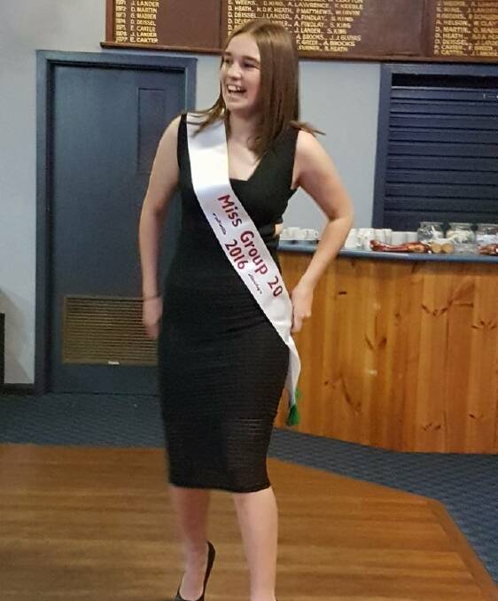 Miss Group 20 recipient Allira Campbell attending the Darlington Point Coleambally awards night. 