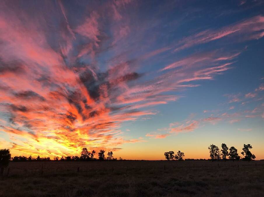 SUNSET SKY: Instagram user rachellejmiller posted this stunning sunset shot last week, saying "That #sunset - how I love the country!". Picture: Contributed