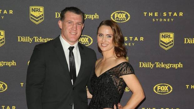 Paul Gallen and Anne Gallen arrive at the 2015 Dally M Awards. Photo: Getty Images
 