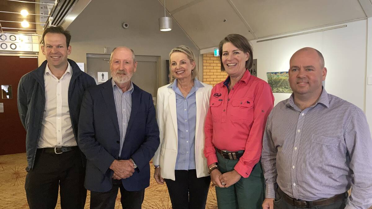 Queensland Senator Matt Canavan, Member for Grey Rowan Ramsey, Deputy Leader of the Liberal Party Sussan Ley, Shadow Minister for Water Perin Davey and Member for Nicholls Sam Birrell. Picture by Cai Holroyd