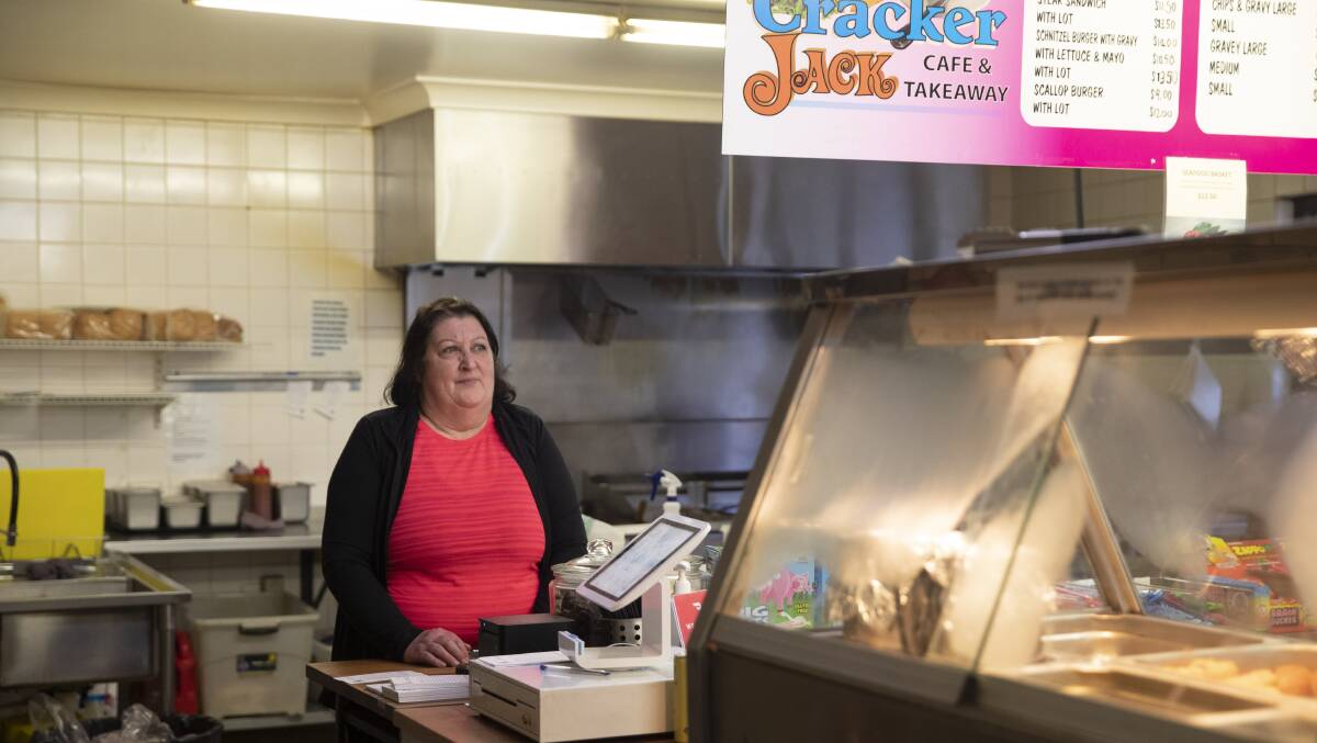 STRUGGLE: Debbie Went, owner of Cracker Jack take away, says price rises are pushing small chip shops to the brink. Picture: Madleine Begley