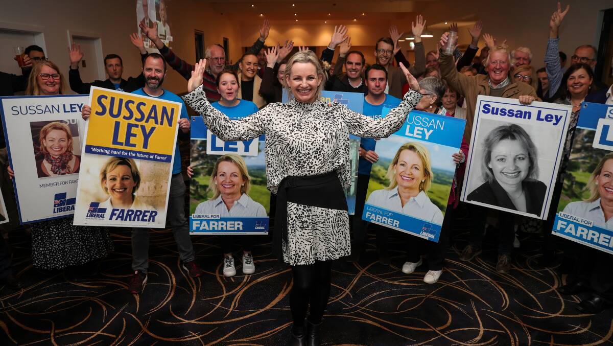 STRANGE PHENOMENON: Sussan Ley at the Albion Hotel on Saturday night said she would embrace "whatever the future brings". 