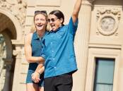 Sam Kerr and Kristie Mewis celebrate after their engagement. Pictures via Sam Kerr