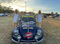 Nathan Leversha and Trevor Wagon from Victoria pictured with their Volkswagon Beatle at the Darlington Point Rec Ground Pictures by Allan Wilson