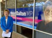 Member for Murray Helen Dalton during a press conference outside her office on Friday. Picture by Allan Wilson 