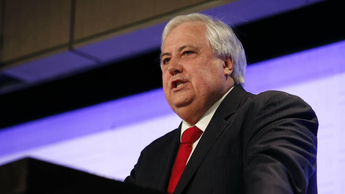 Clive Palmer speaks at the National Press Club in 2013. Picture: Jeffrey Chan