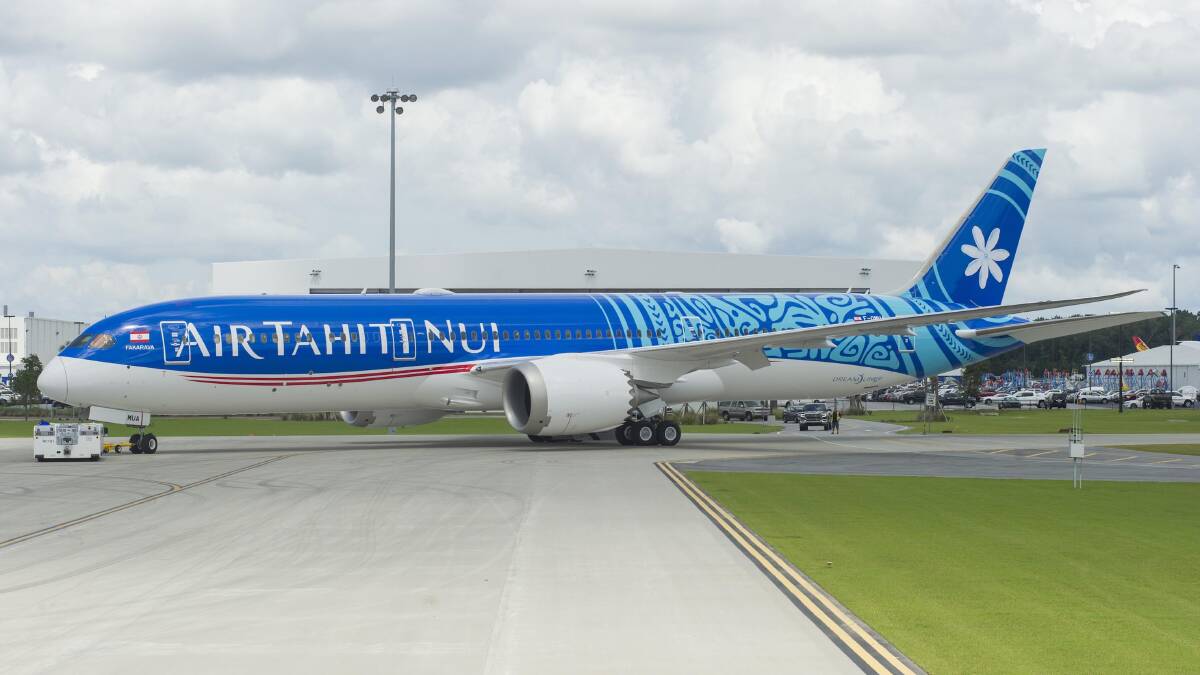 Striking … Air Tahiti Nui’s first Dreamliner. Image courtesy of Boeing. 