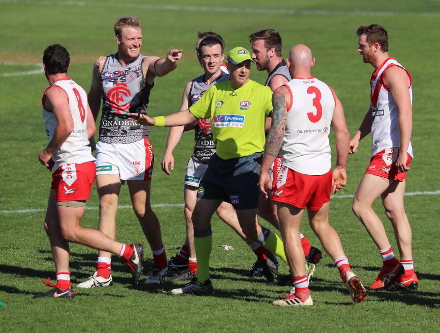 SHOWDOWN: Collingullie-Glenfield Park and Griffith will meet again in the opening round of the 2019 Riverina League season. Picture: Les Smith