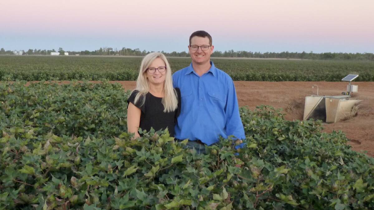 COTTONED ON: Coleambally's Kim and Ben Withams are one of three finalists for Grower of the Year in the 2019 Australian Cotton Industry Awards. PHOTO: Contributed