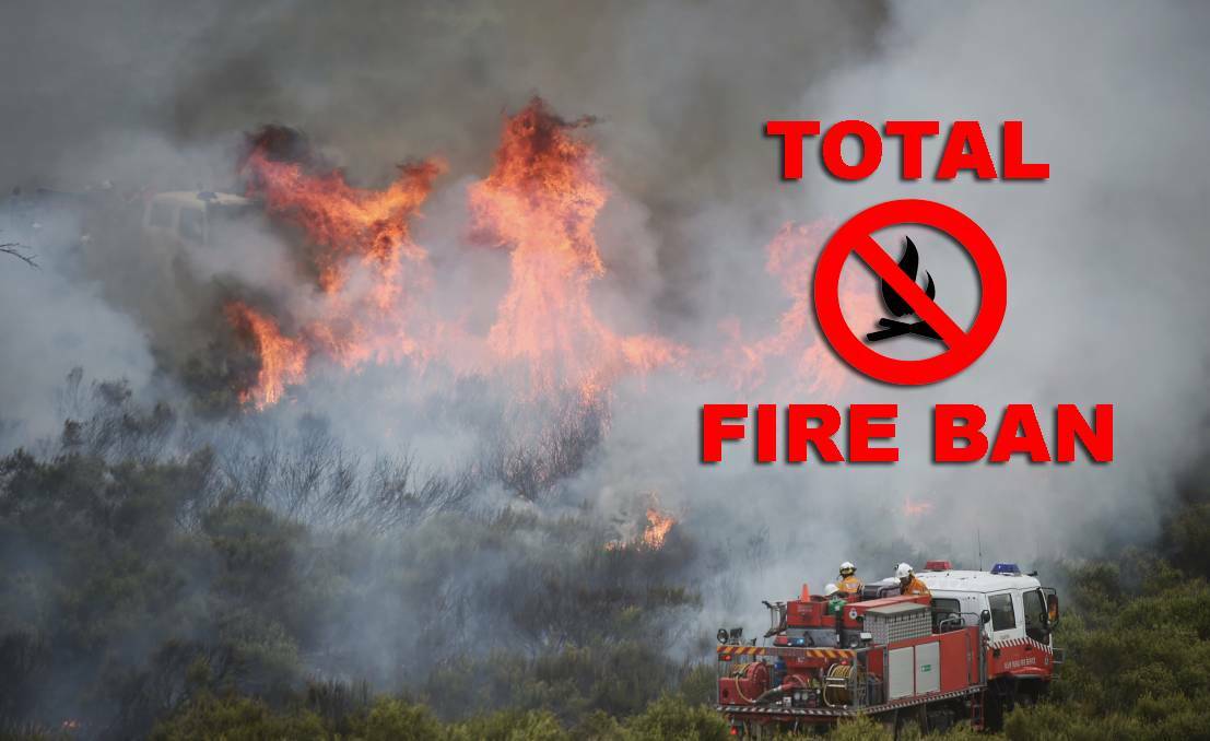 NO FIRES ALLOWED: Very hot, dry, windy conditions predicted for Tuesday, February 12 have led to a total fire ban being declared across the state.
