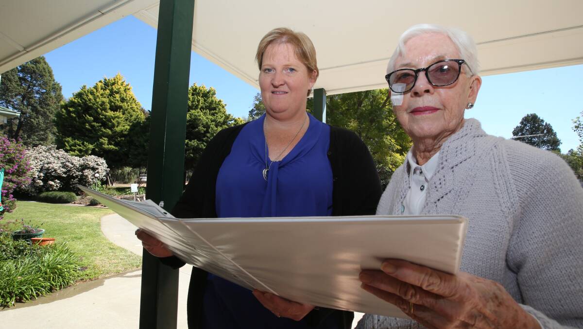SOUNDING OUT: Karen Hodgson and Cypress View Lodge resident Joan Smith are gauging interest in a bus service between Coleambally and Griffith. Picture: Anthony Stipo