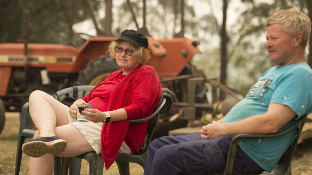 Congarinni property owners Owen and Helen Rushton have been watching the bushfire as it approaches their property near Macksville. Photo: Wolter Peeters