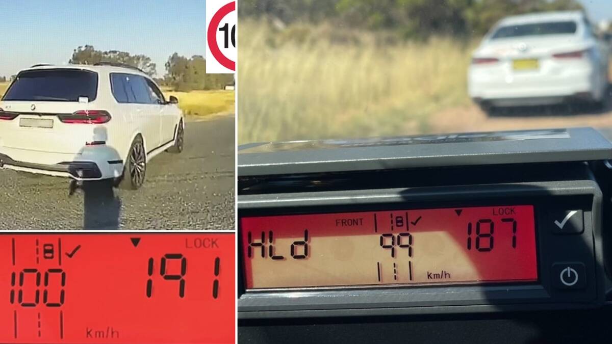 Griffith Highway Patrol issued three fines for speeding in less than a week, with a fourth driver to appear before the courts on a high-range drink-driving charge. Pictures by NSW Police
