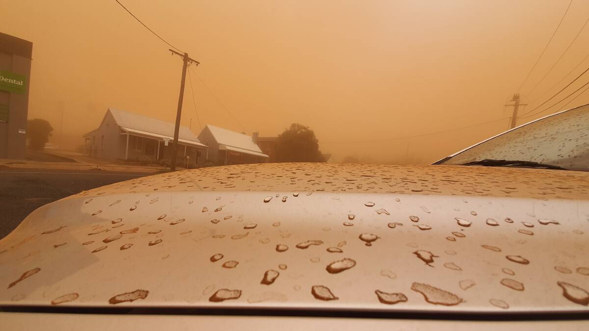 Tamworth was hit by a dust storm on Thursday.