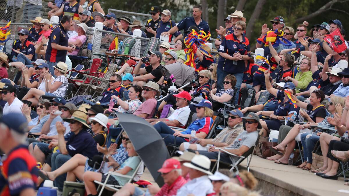 The strong crowd at the Riverina League grand final in Narrandera this year. AFL NSW/ACT believes a salary cap is crucial to maintaining viable clubs and competitions. Picture: Les Smith