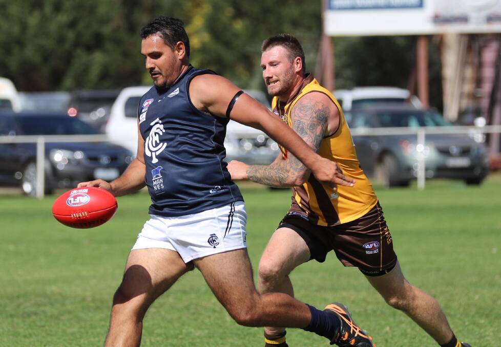 Dwayne Weetra kicked five goals for the Blues for the second week in a row and will be hoping to make it three when they welcome EWK next week. 