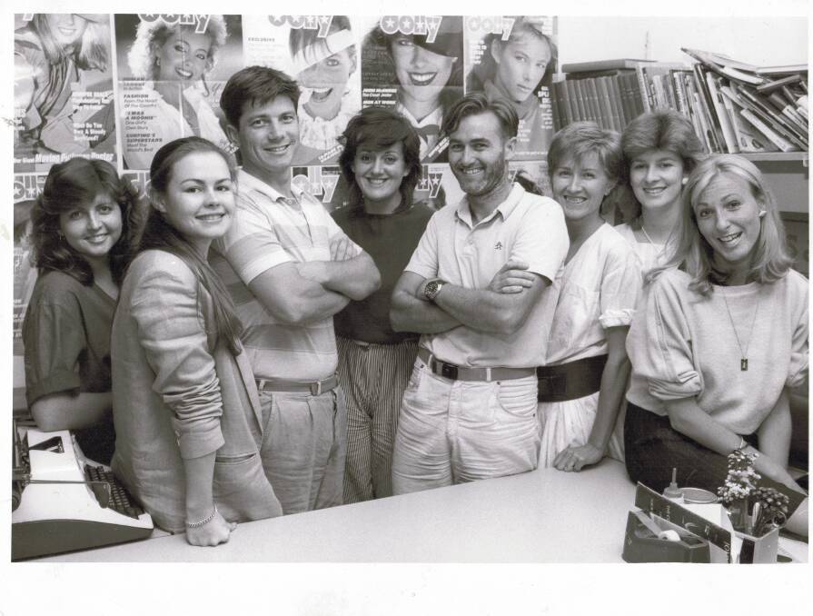 With some of the Dolly team 1982. Picture: Supplied 