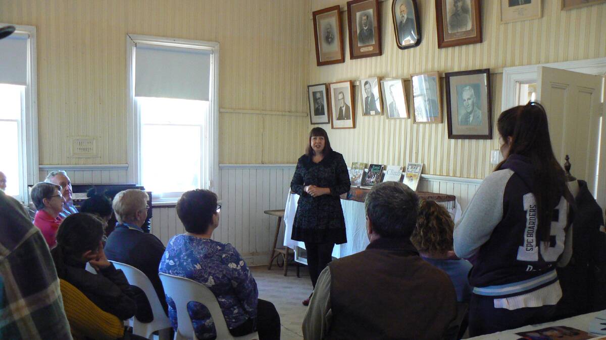 POETRY: Award-winning poet Caroline Tuohey entertained the audience with poems that recalled past times. Now living in Darlington Point, Caroline grew up in Carrathool. 
