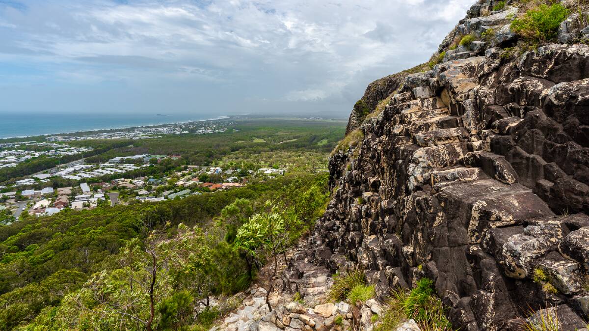 The view across the Sunshine Coast from the top of Mount Coolum.