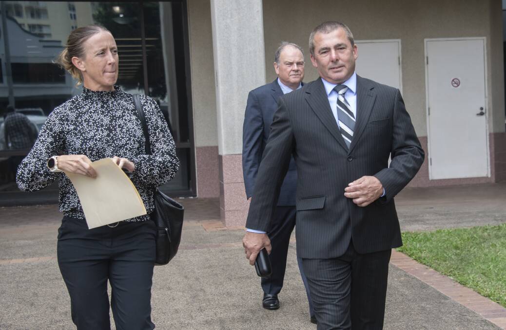 NO FOUL PLAY: Sergeant Kirsty Sutherland and Detective Sergeant Peter Edwards, who headed the investigation, leaving the Cairns Coroners Court on Tuesday. Picture: Brian Casey