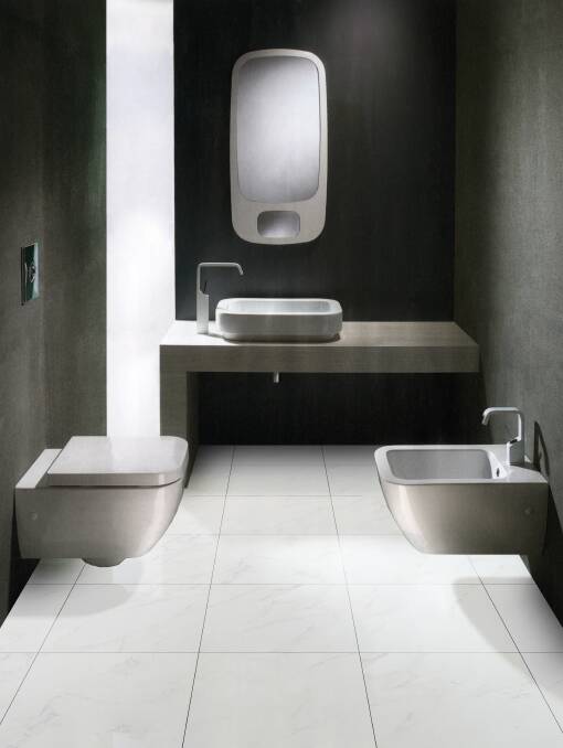 Quiz: Try Beaumont’s online What’s My Style? to receive a mood board with suggested colours, tiles, tapware and accessories. Photo: Gastone Carrara White from Beaumont.