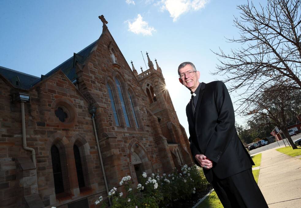 WELCOME: Bishop Mark Edwards makes his first trip to Wagga following his appointment to the diocese. PHOTO: Les Smith