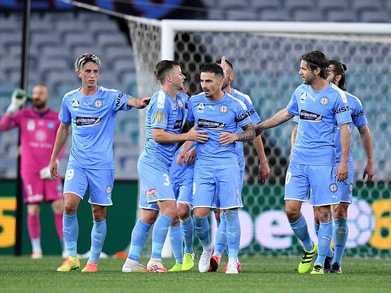 Jamie Maclaren's goal helped Melbourne City to a 2-0 win over A-League leaders Sydney FC.