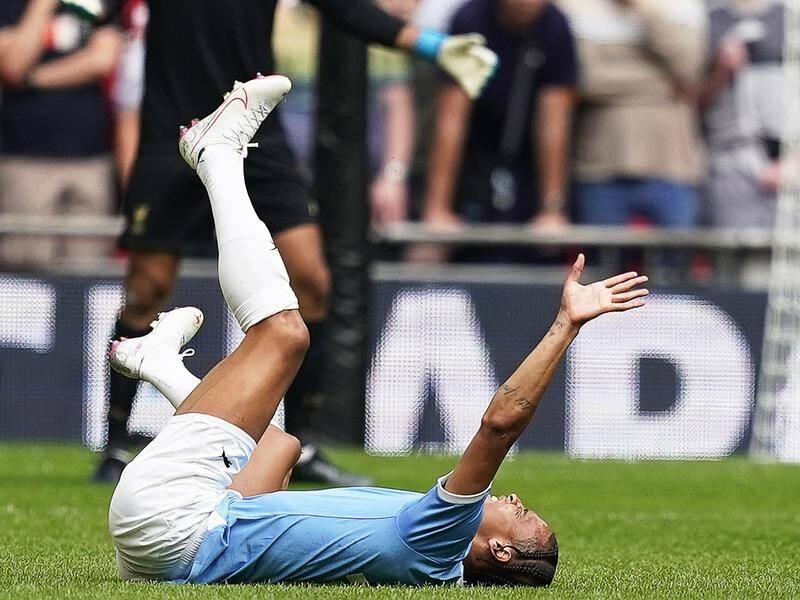 Leroy Sane was injured in the Community Shield win over Liverpool at Wembley.