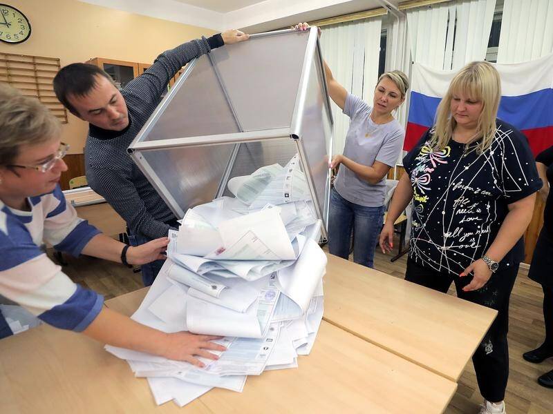 The pro-Putin United Russia party has won the country's election.