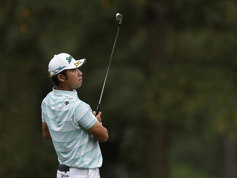 Hideki Matsuyama grabbed the lead in the third round of the Masters at Augusta National.