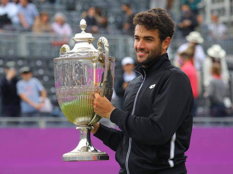 Queen's Club champion Matteo Berrettini of Italy looms as a Wimbledon title threat.