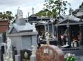 Tristan Hearne is accused of stealing human remains from mausoleums at Footscray General Cemetery. (Joel Carrett/AAP PHOTOS)