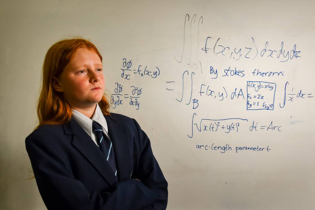 BOY GENIUS: Twelve-year-old university student Arlo Taylor has been honoured for achieving outstanding results in his pure mathematics units . Picture: Simon Sturzaker